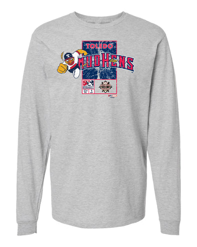 Toledo Mud Hens Marvel's Defenders of the Diamond Adult Ticket Long Sleeve T