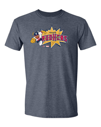 Toledo Mud Hens Marvel's Defenders of the Diamond Adult Burst T-Shirt