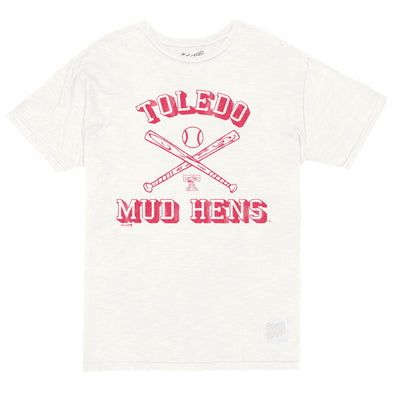 Toledo Mud Hens White Retro Brand Slub T