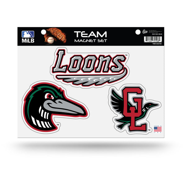 Great Lakes Loons 3-piece Team Magnet Set