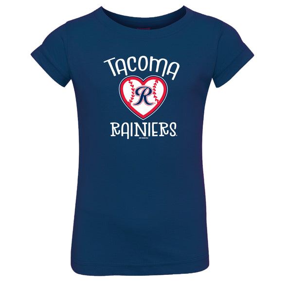 Tacoma Rainiers Toddler Navy Heart Tee