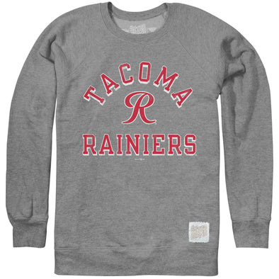 Tacoma Rainiers Retro Brand Gray Heather Arch Crew