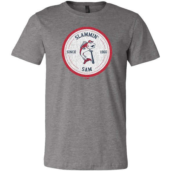 Tacoma Rainiers Gray Circle Slammin' Sam Tee