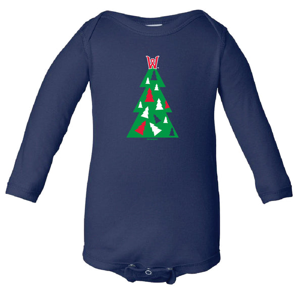 Worcester Red Sox Bimm Ridder Navy Infant Holiday Tree Onesie