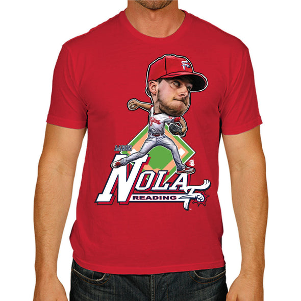 Aaron Nola Caricature Big Head T-Shirt (Faded T-Shirt)