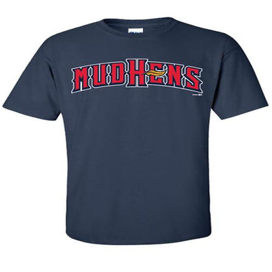 Toledo Mud Hens Navy Home Font T