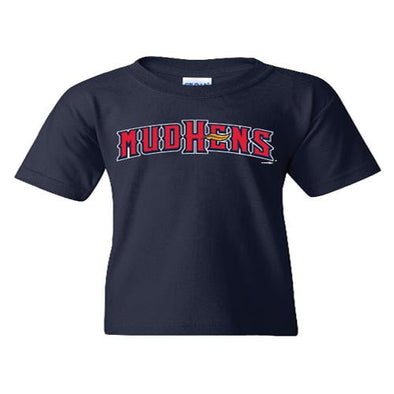 Toledo Mud Hens Youth Navy Home Font T