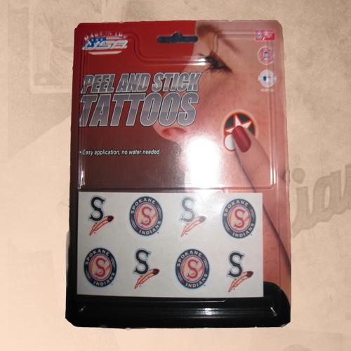 Spokane Indians Peel & Stick Tattoo Set