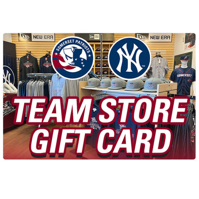 Somerset Patriots Team Store Merchandise Physical Gift Card