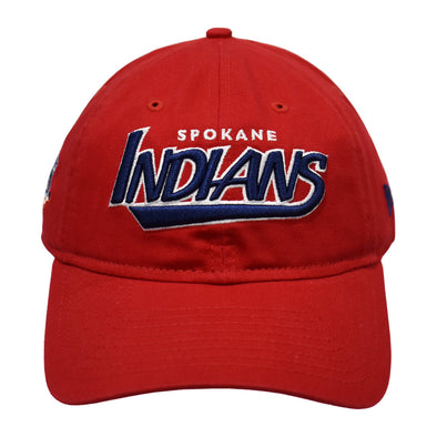 Spokane Indians New Era 9TWENTY Red Throwback Adj Cap