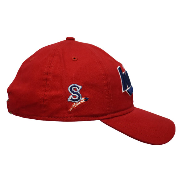 Spokane Indians New Era 9TWENTY Red Throwback Adj Cap