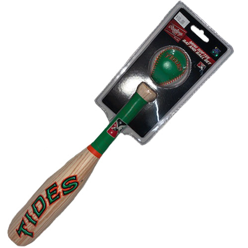 Norfolk Tides Bases loaded Softee bat/ball set