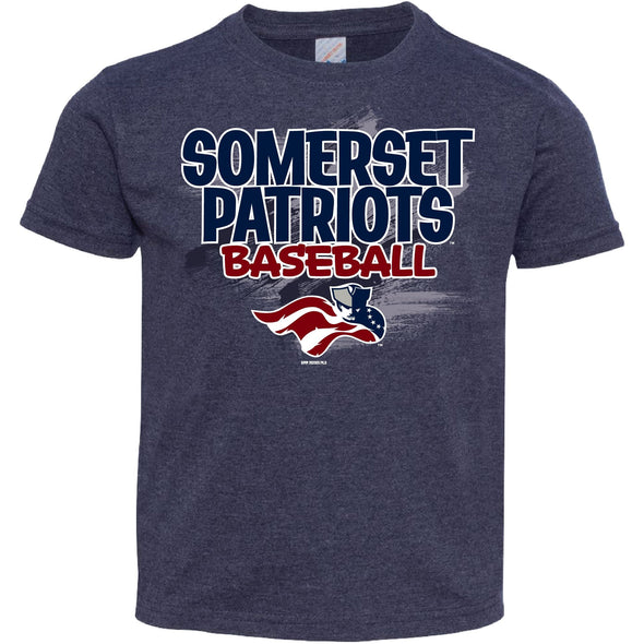 Somerset Patriots Vintage Navy Toddler Boys Fulltone Fine Jersey Tee