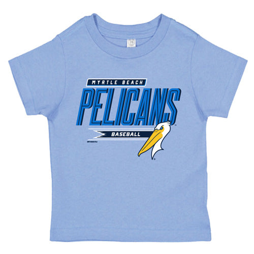 Myrtle Beach Pelicans Bimm Ridder Toddler Carolina Blue Brushback Tee