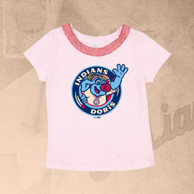 Spokane Indians Toddler Doris Logo Ruffle Neck Tee