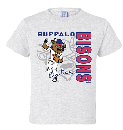 Buffalo Bisons Toddler Grey Buster Drip Tee