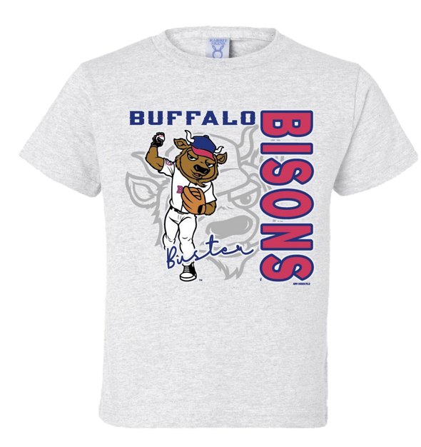 Buffalo Bisons Toddler Grey Buster Drip Tee