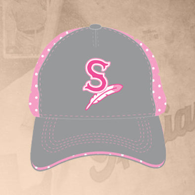 Spokane Indians Kids Dots Grey/Pink Snapback Cap