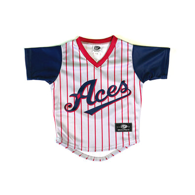 Reno Aces Toddler Grey and Red Stripe OT Sports Jersey