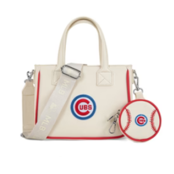 Chicago Cubs Montana West Faux Leather Tote Bag with Coin Purse