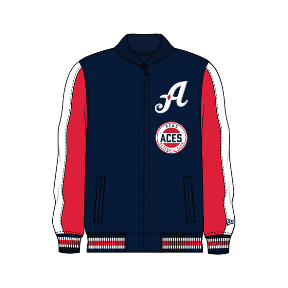 Reno Aces Red and Navy New Era Track Jacket