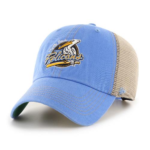 Myrtle Beach Pelicans 47 Brand Periwinkle Blue and Khaki Primary Adjustable Trawler Cap
