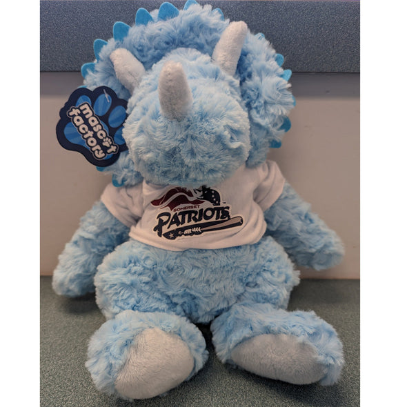 Somerset Patriots Cuddle Buddy 13 Inch Triceratops Plush Doll