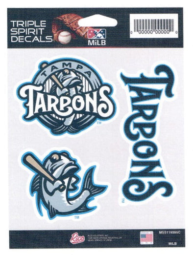 Tampa Tarpons 3 pk Decal Sheet