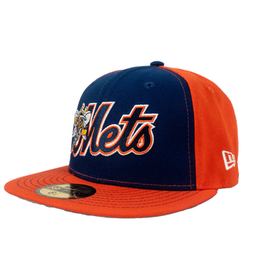 BRP B-Mets 59FIFTY B-Mets Orange and Royal Blue Hat w/B-Mets Wordmark Logo
