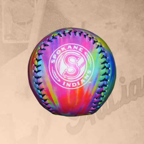 Spokane Indians Tie-Dye Baseball