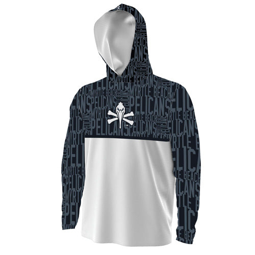 Myrtle Beach Pelicans Under Armour Black Pirate Armour Fuse Hood