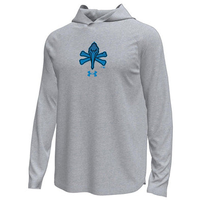 Myrtle Beach Pelicans Under Armour Gray BL Pirate Tech Hood