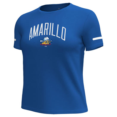 Amarillo Sod Poodles Women's Under Armour Royal All Day Game Crop Tee