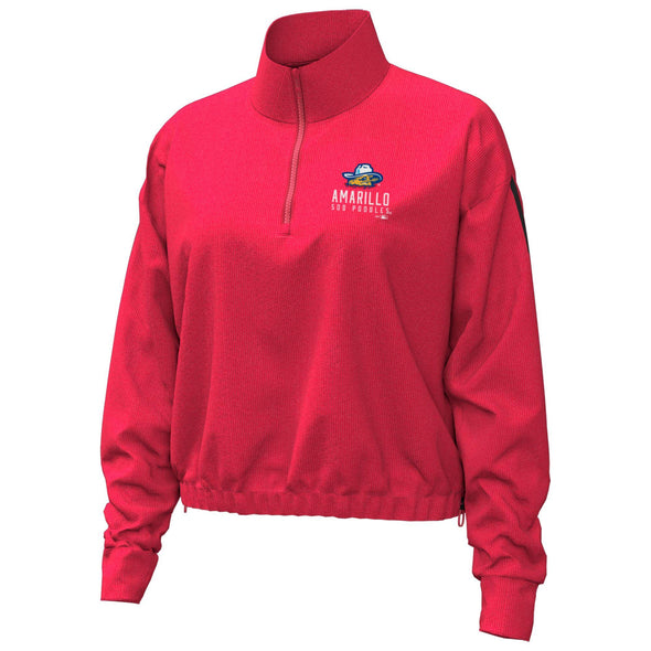 Amarillo Sod Poodles Under Armour Red Gameday Knit Women's 1/4 Zip