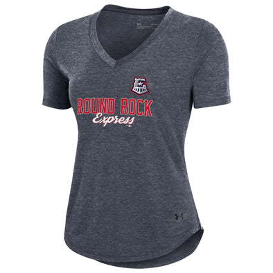 Round Rock Express Women's Black Under Armour Breezy V-Neck Tee