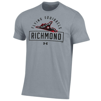 Richmond Flying Squirrels UA Performance Cotton Steel Tee