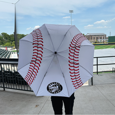 Beloit Sky Carp Storm Duds Red/White Auto Fold Umbrella