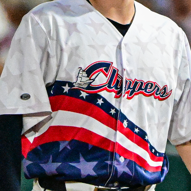 Columbus Clippers OT Sports Stars and Stripes Game Worn Jerseys
