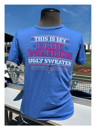 Pensacola Blue Wahoos Ugly Sweater T-Shirt