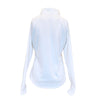 Ladies White Double Knit Jersey 1/4 Snap Primary