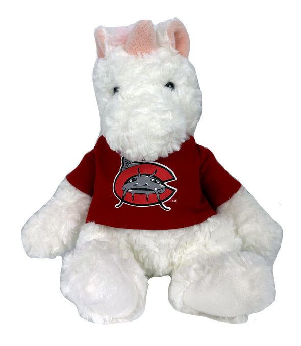 Carolina Mudcats White Unicorn Cuddle Buddy