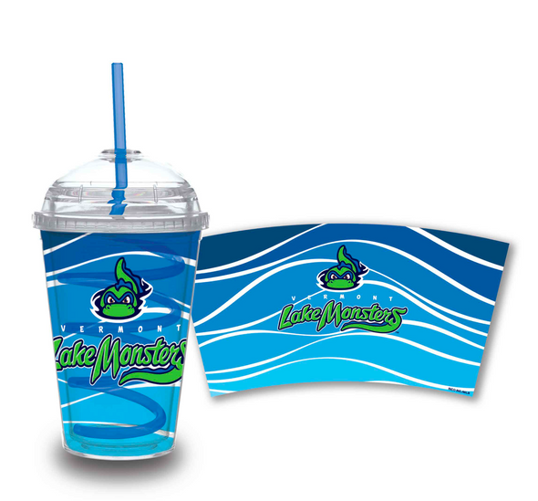 Kid's Cup- Blue Spiral Straw