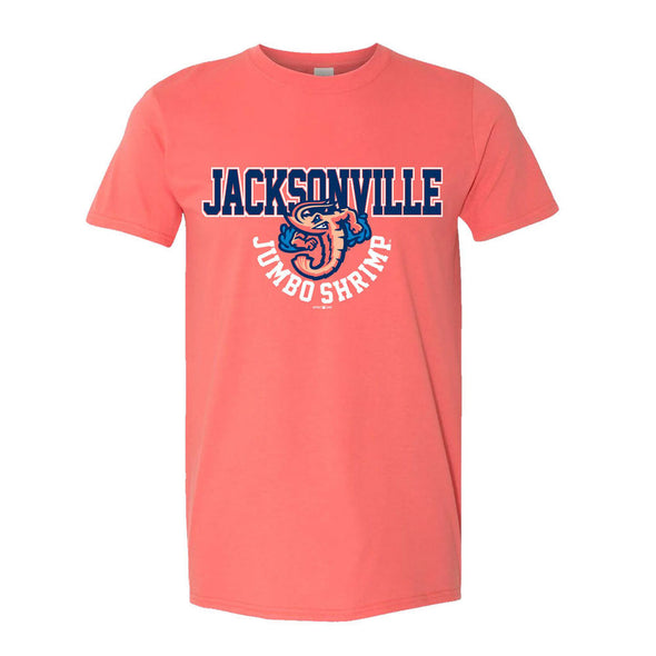 Jacksonville Jumbo Shrimp GoTeez Under Arch Coral Tee