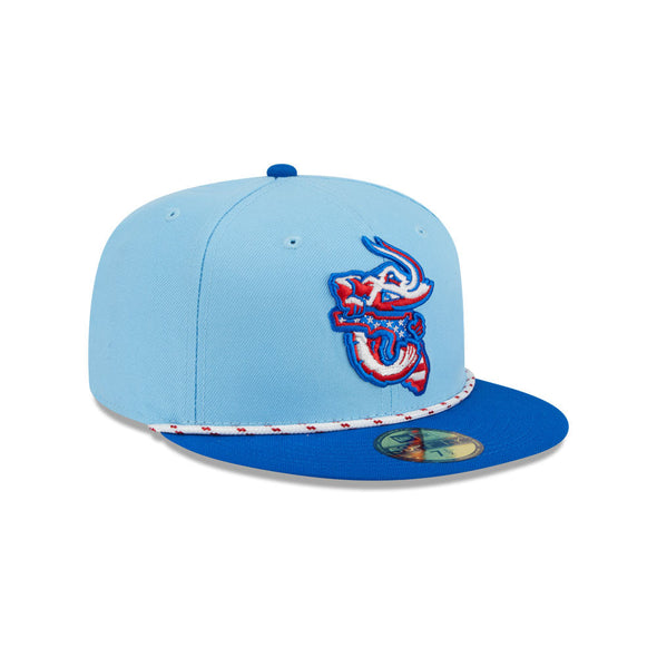 Jacksonville Jumbo Shrimp New Era 2025 4th of July 59Fifty