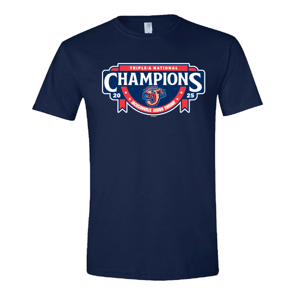 Jacksonville Jumbo Shrimp 2025 Youth Triple A National Champions Locker Room Tee