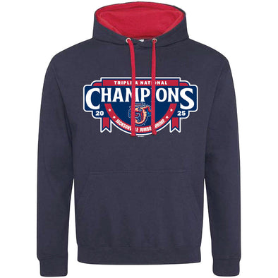 Jacksonville Jumbo Shrimp BR 2025 Triple A National Champions Contrast Hoodie