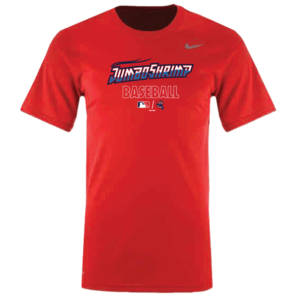 Jacksonville Jumbo Shrimp Nike Red Clubhouse Dri-Fit Tee