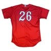 Jacksonville Jumbo Shrimp Evoshield 1987 Jacksonville Expos Alt. Red Jersey