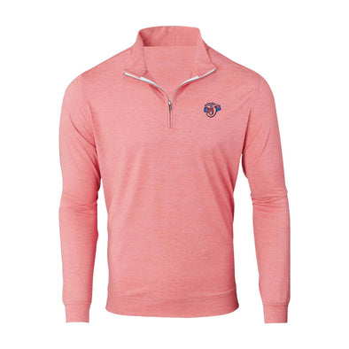 Jacksonville Jumbo Shrimp The Cowford Collection Butter Stripe Crimson Red 1/2 Zip