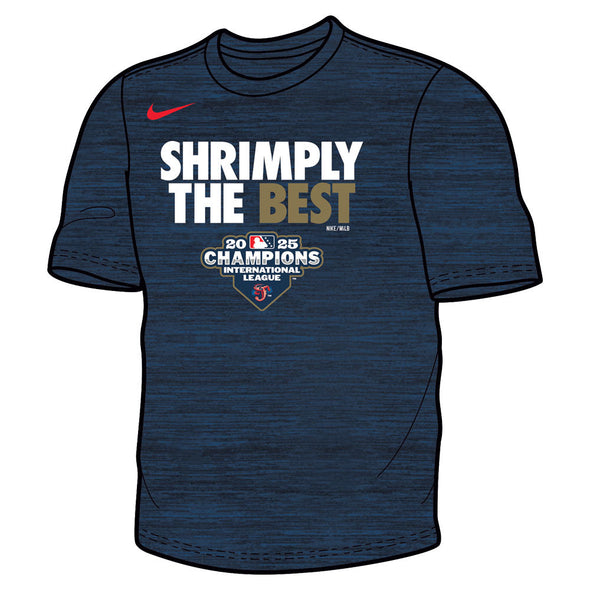 Jacksonville Jumbo Shrimp Nike Shrimply The Best 2025 IL Champions Velocity Dri-Fit